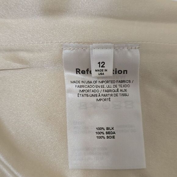 - Reformation Maha Silk Top $148 Color: Ivory. Size - Picture 7 of 10